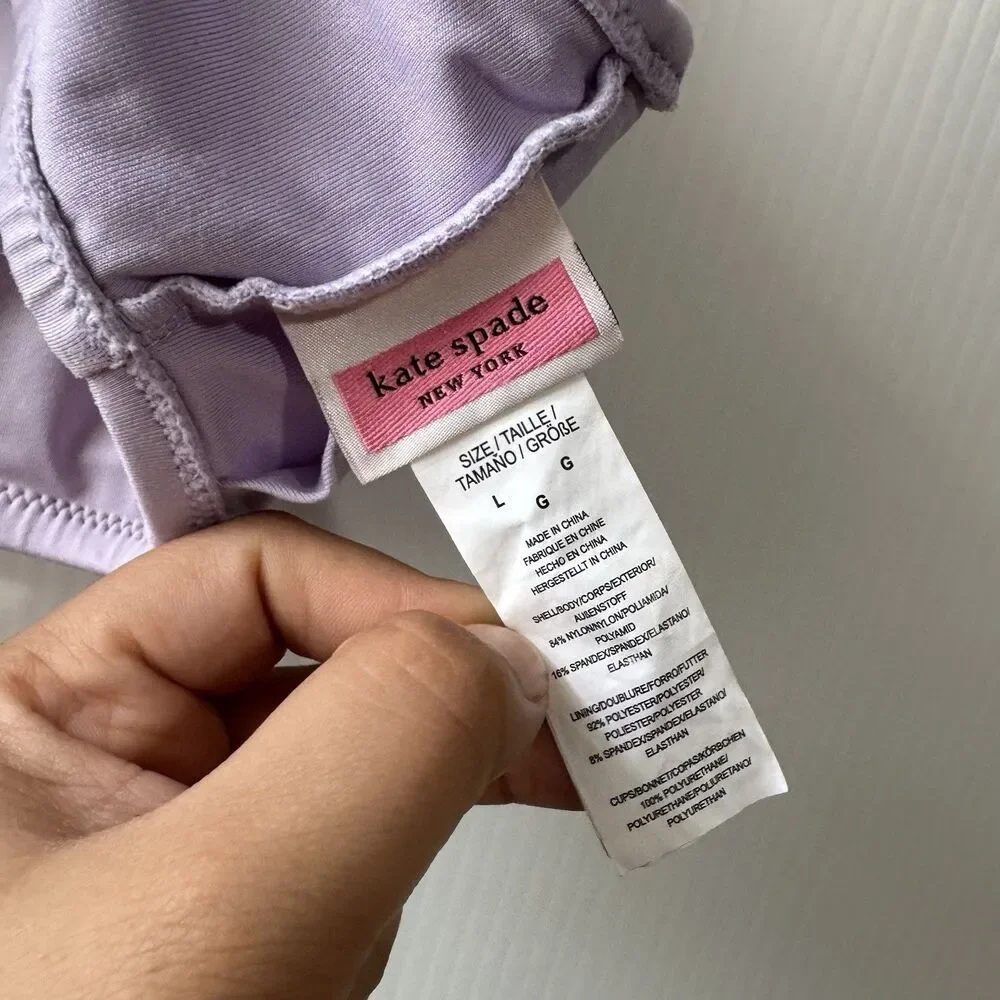 Kate Spade New York Swim Bikini Top Frozen Lilac Size L Women’s